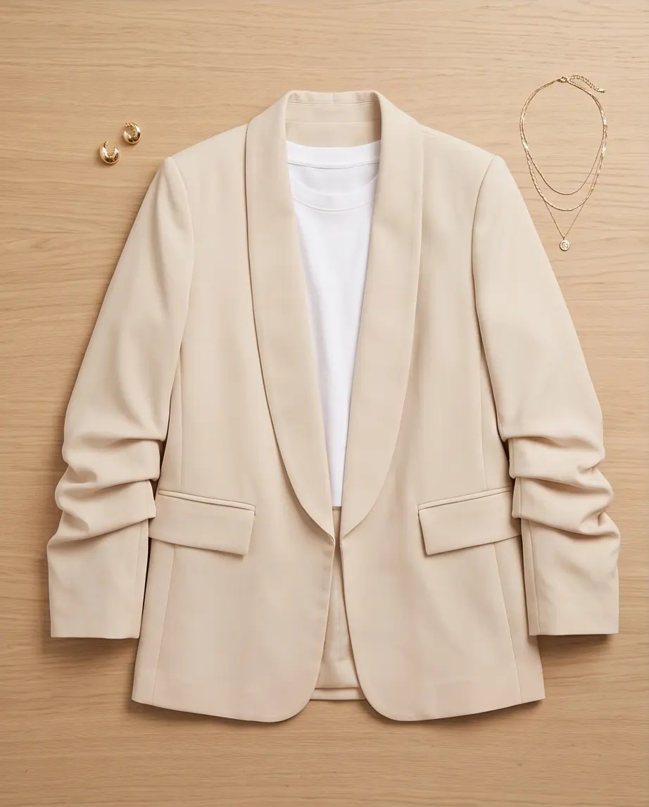 Beige  Blazer S00033