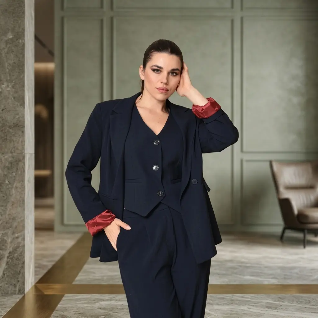 Navy Blue Suit Two Pieces Outfit - MR0126-06