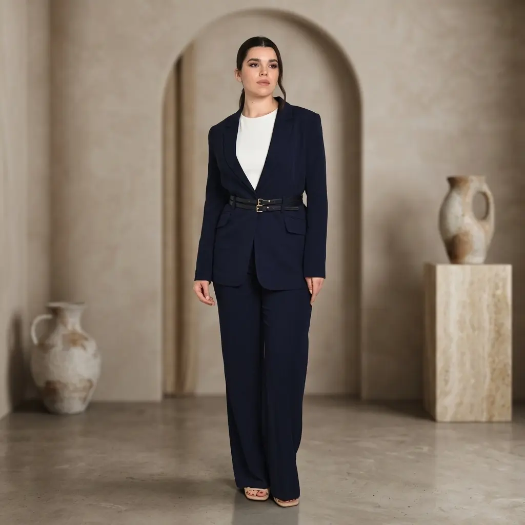 Navy Blue Suit  with two  Belt GC2925-3