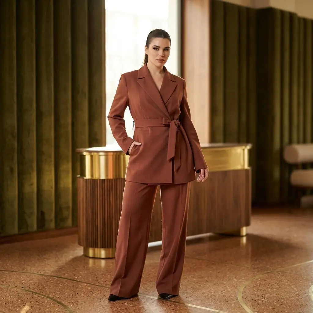 Nutmeg Color Two Pieces Outfit NL001