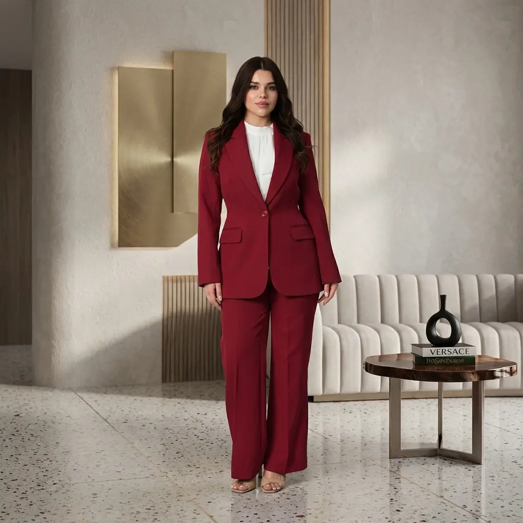Maroon Two Pieces Outfit- LF0626-02