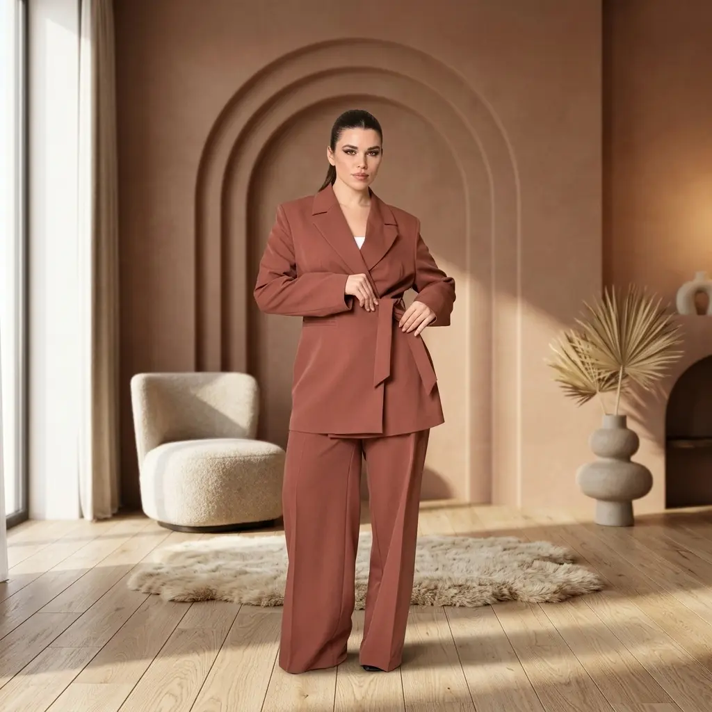 Nutmeg Color Two Pieces Outfit NL001
