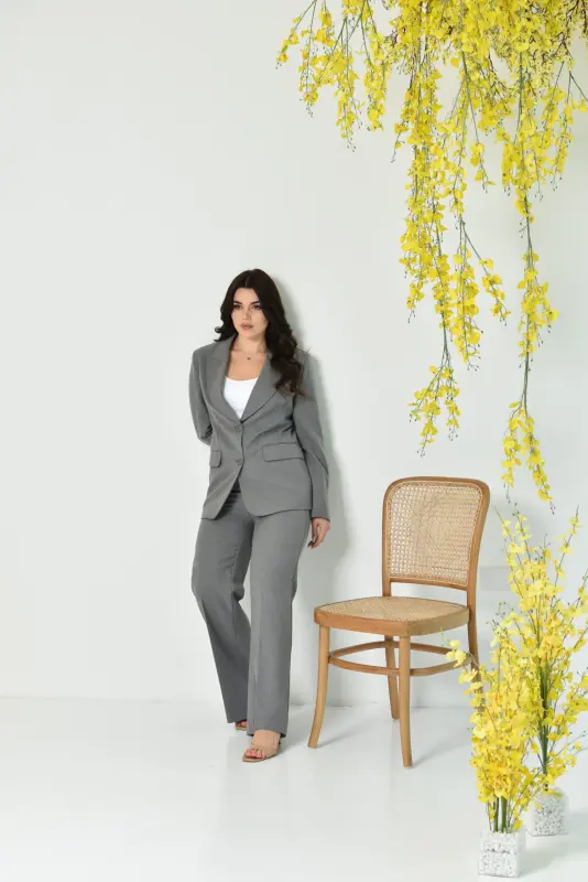 Light Grey Two Pieces Outfits LF01