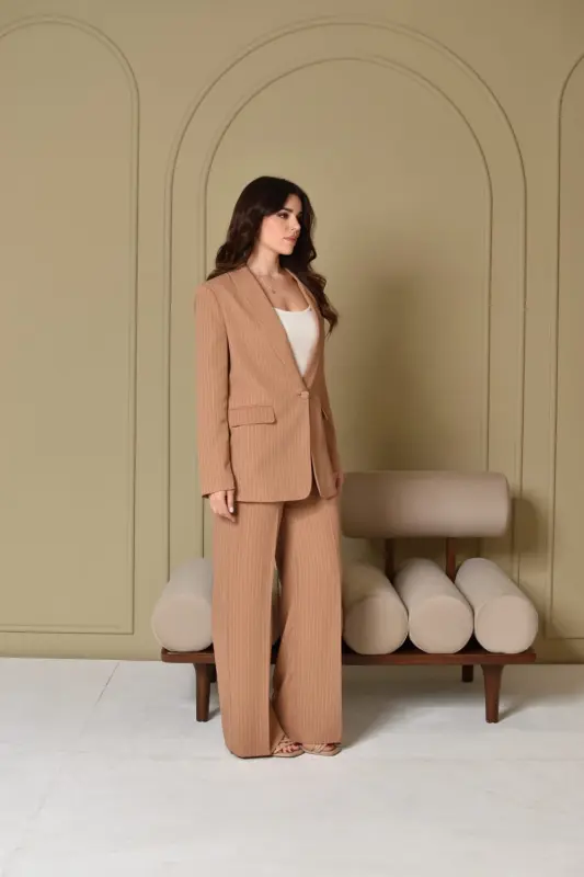 Toffee Colour Two Pieces Outfit - LF072503