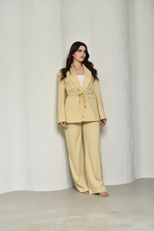 Pastel Yellow Two Pieces Outfit- ST21