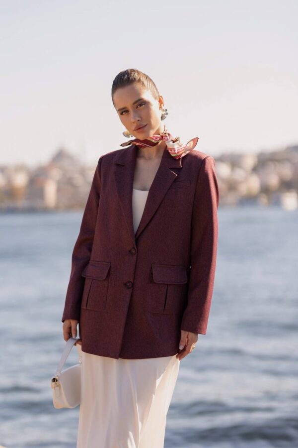 Burgundy Blazer LF1025-10