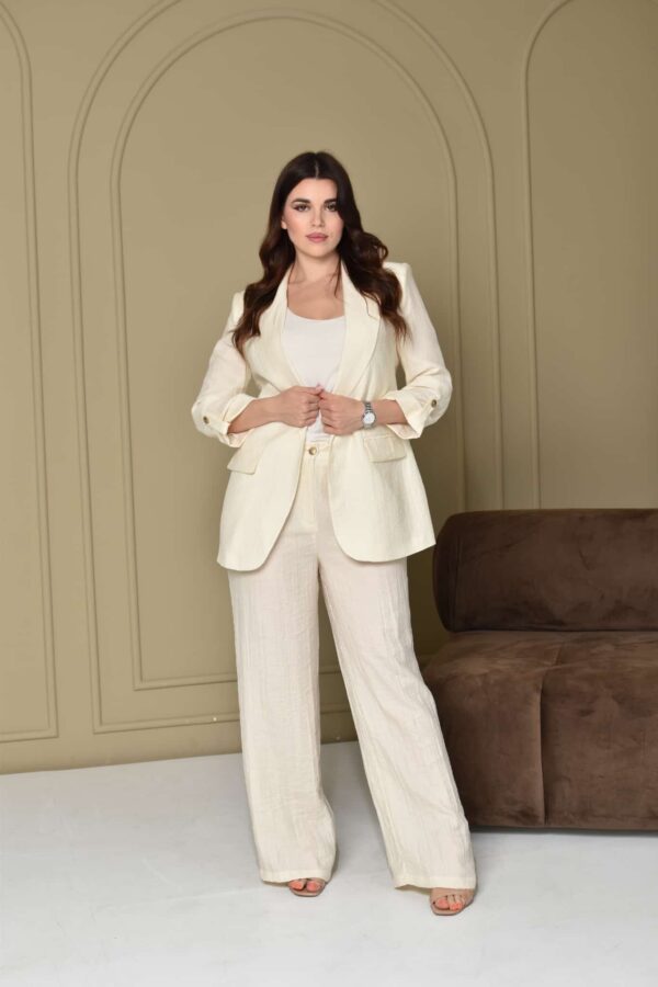 Off White Linen Suit FG0226-05